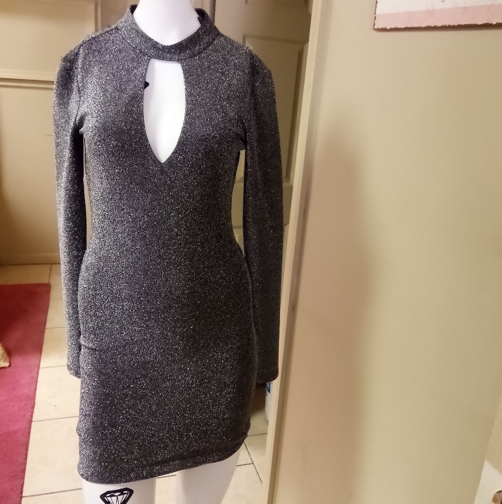 Silver & Black Dress